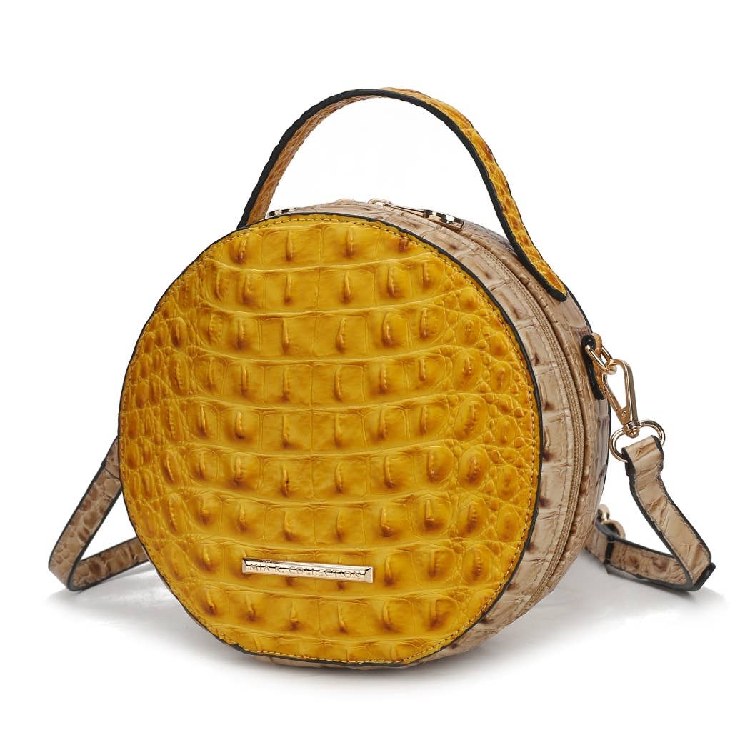 MKF Ynnari Women's Crossbody Chic Round Croc-Embossed (20260122MKFL508)