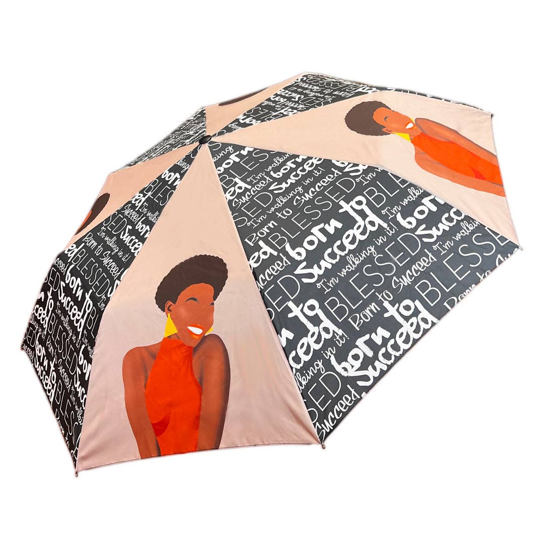 African American Expressions Born to Succeed Umbrella (20260701UM12)