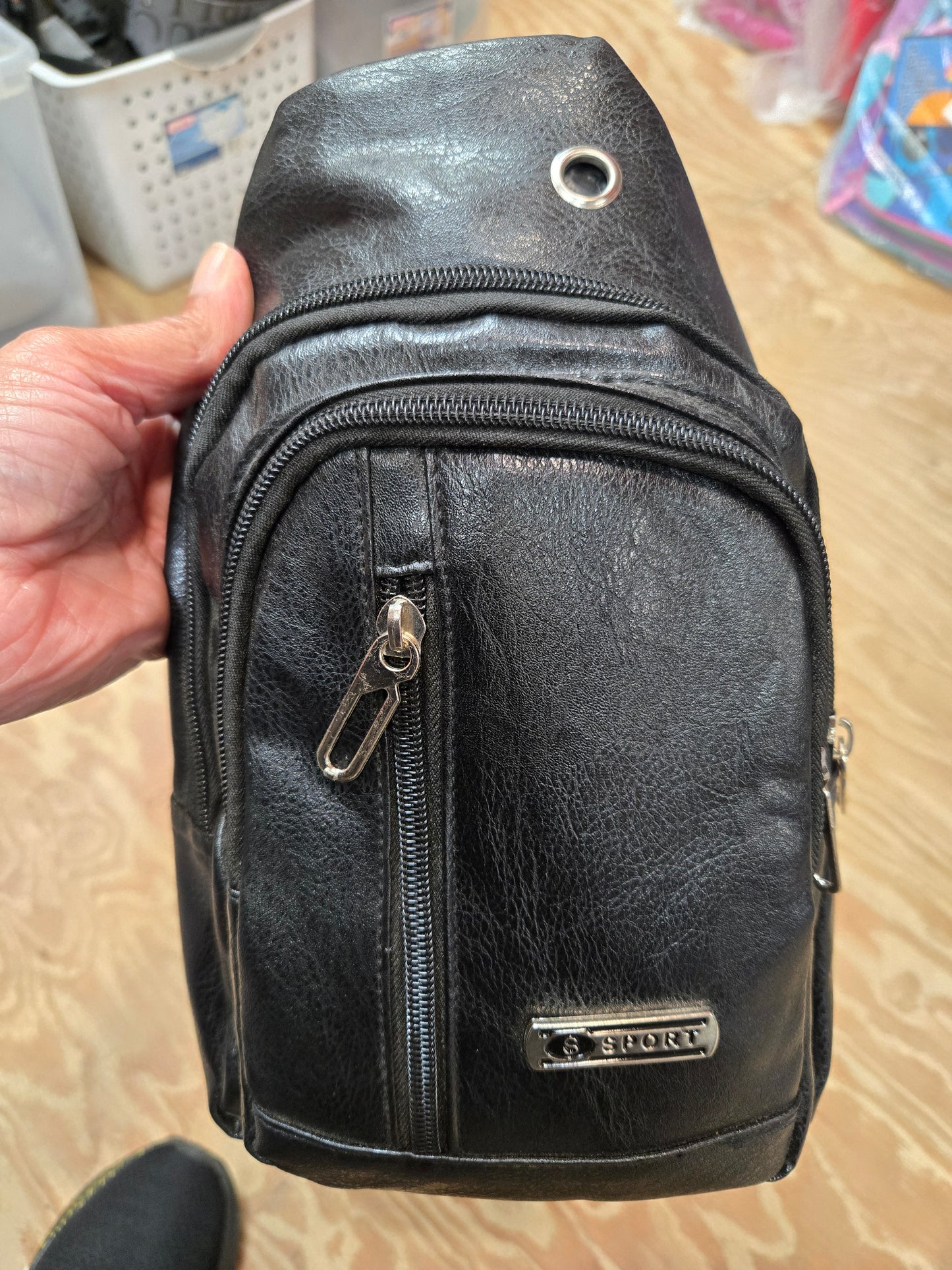 Jingpin Vegan Leather Sling Bag - Item # H2