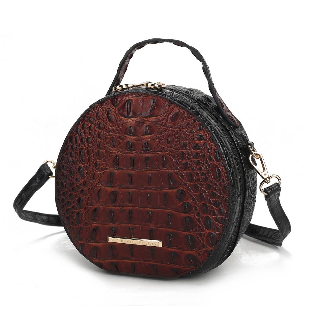 MKF Ynnari Women's Crossbody Chic Round Croc-Embossed (20260122MKFL508)