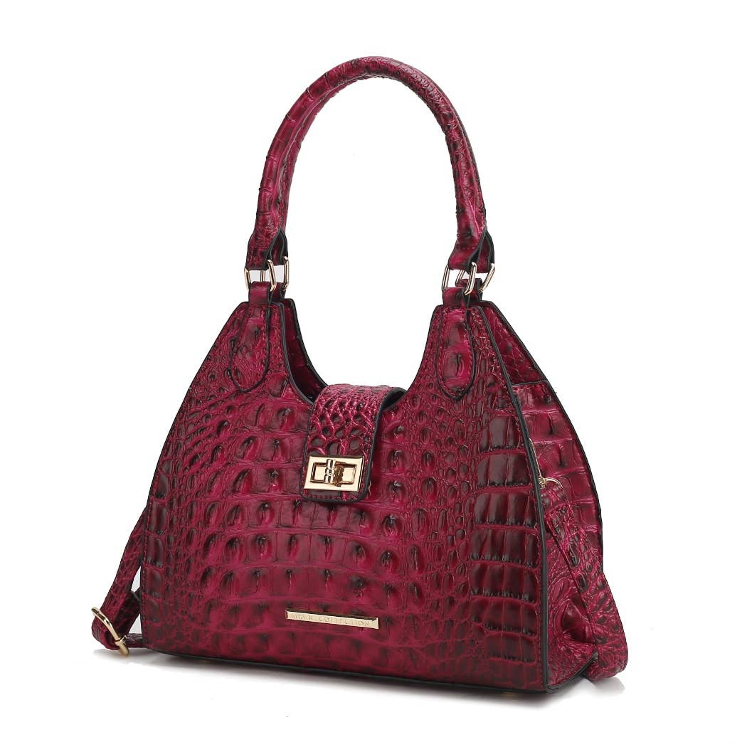 MKF Ava Tote Faux Crocodile-Embossed Vegan Leather  Bag