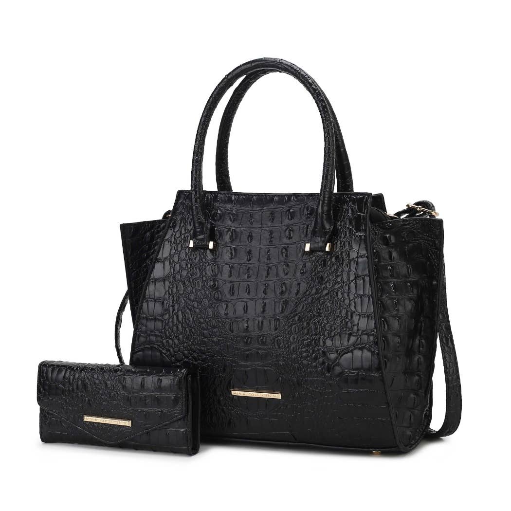 MKF Viridiana Croc-Embossed Tote with Wallet Women's Handbag