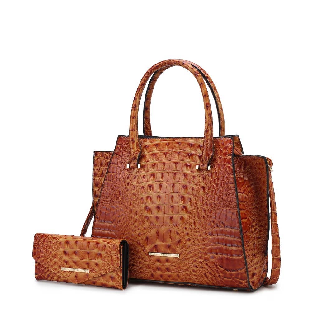 MKF Viridiana Croc-Embossed Tote with Wallet Women's Handbag