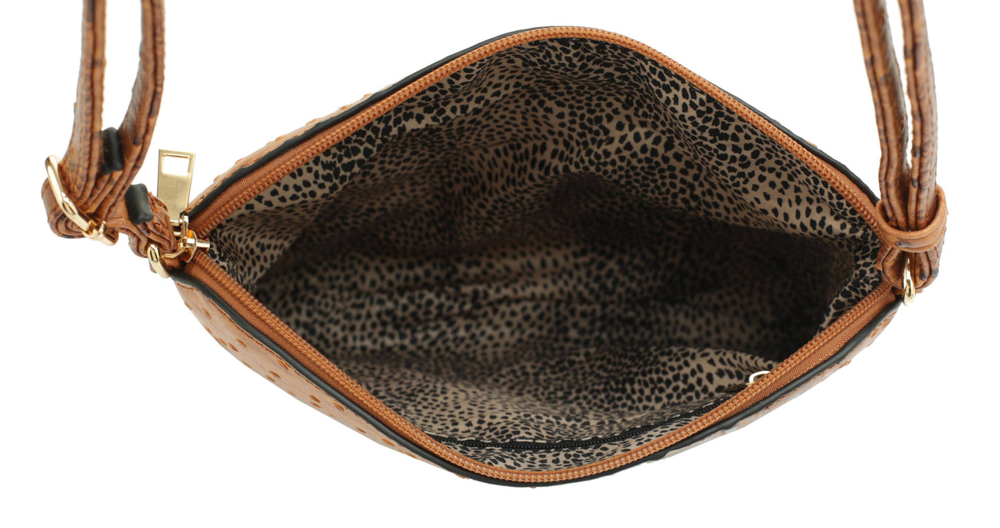 Ostrich Crossbody with Tassel by Poppi (20260311LM19651)