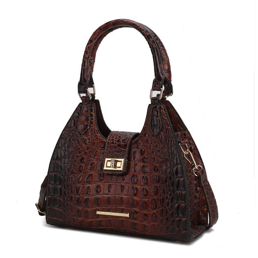 MKF Ava Tote Faux Crocodile-Embossed Vegan Leather  Bag