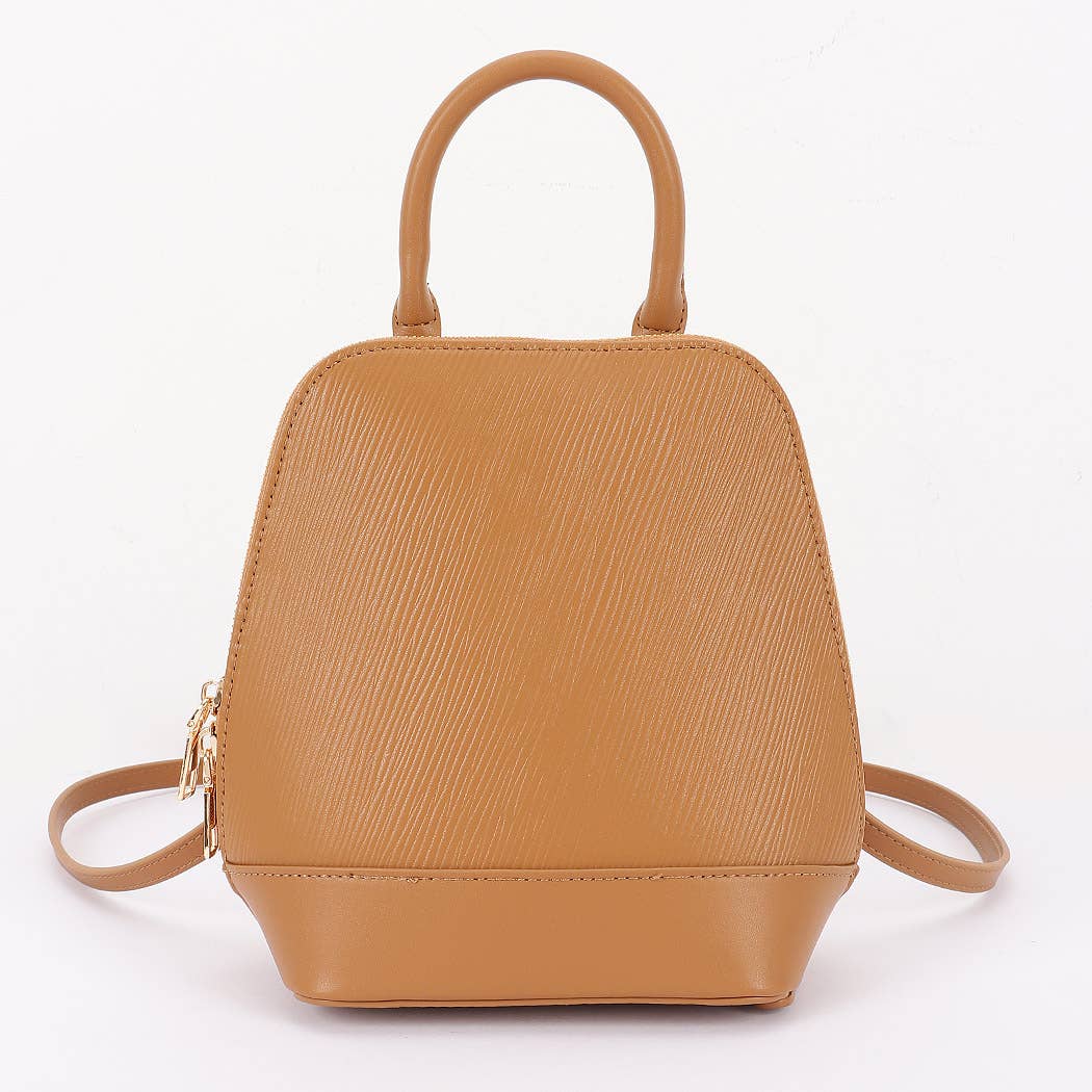Hello 3 a.m. Faux Leather Zip Backpack - 20260701HPC6646