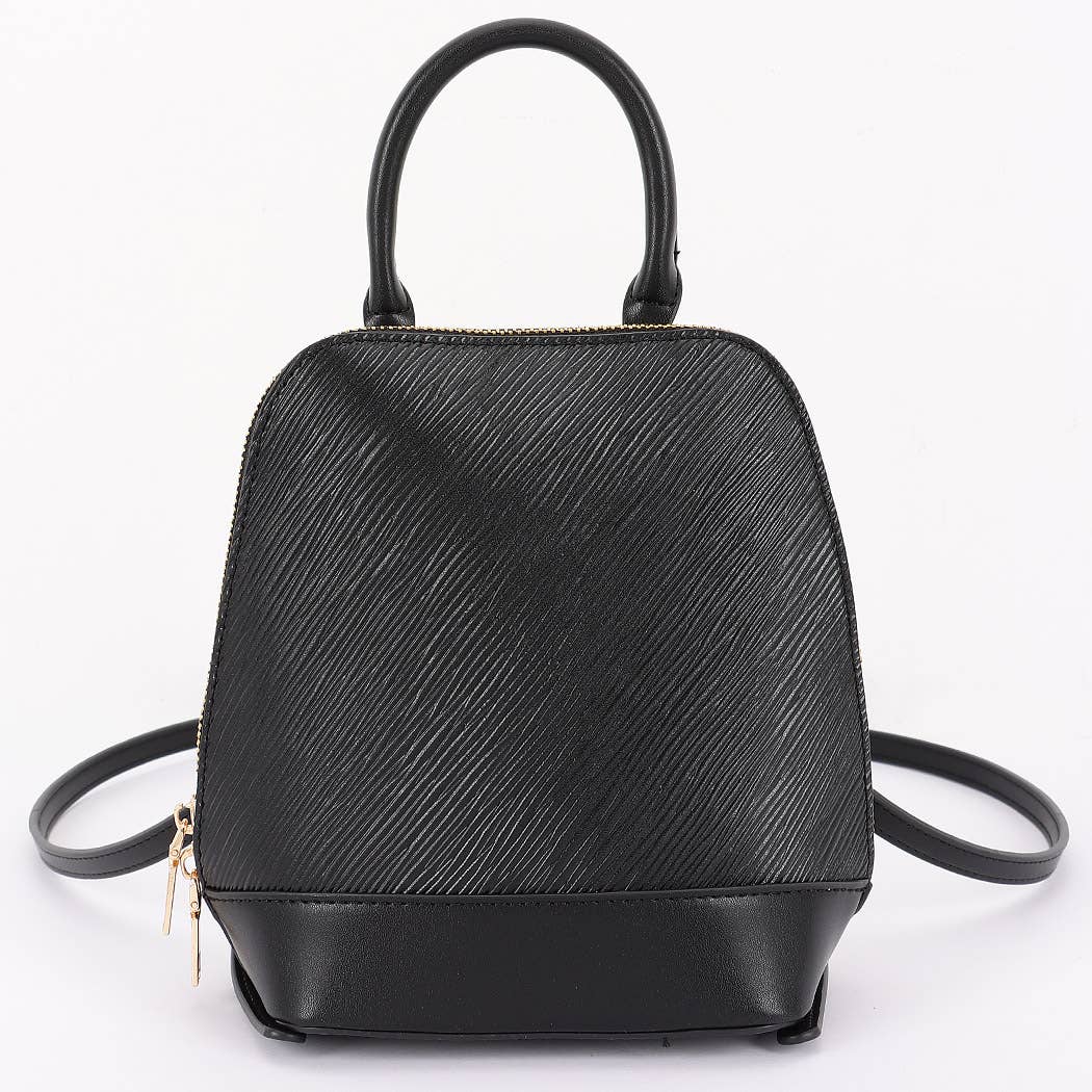 Hello 3 a.m. Faux Leather Zip Backpack - 20260701HPC6646