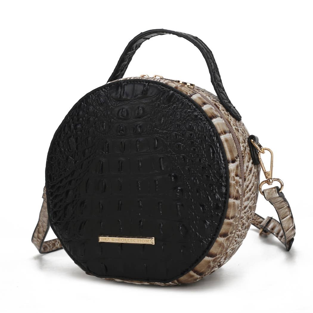 MKF Ynnari Women's Crossbody Chic Round Croc-Embossed (20260122MKFL508)