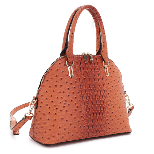 Ostrich Dome Satchel Bag by Isabelle (20260311LM20527)