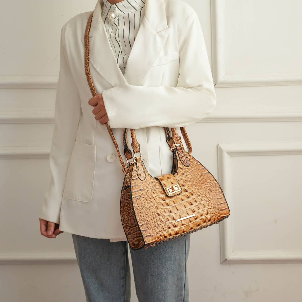 MKF Ava Tote Faux Crocodile-Embossed Vegan Leather  Bag
