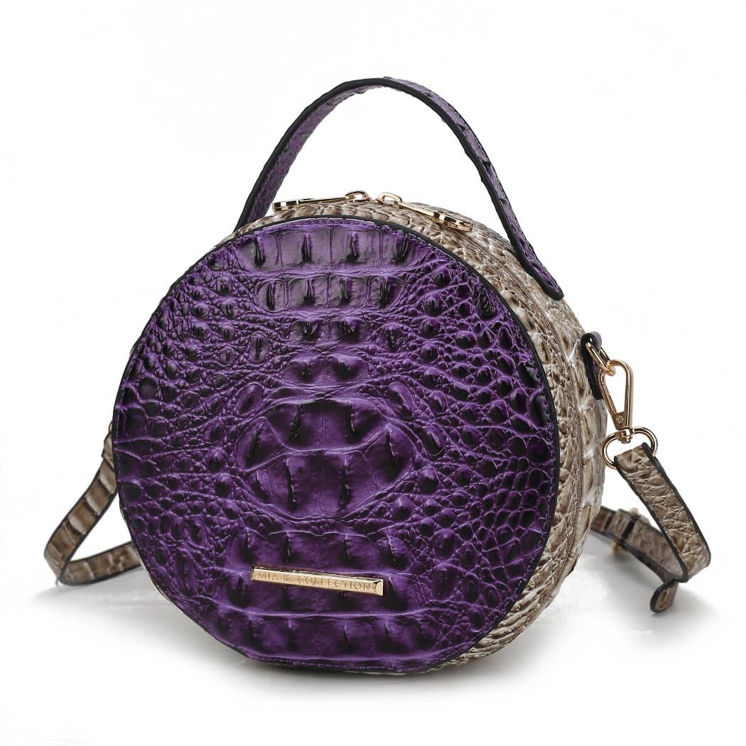 MKF Ynnari Women's Crossbody Chic Round Croc-Embossed (20260122MKFL508)
