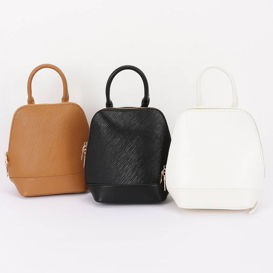 Hello 3 a.m. Faux Leather Zip Backpack - 20260701HPC6646