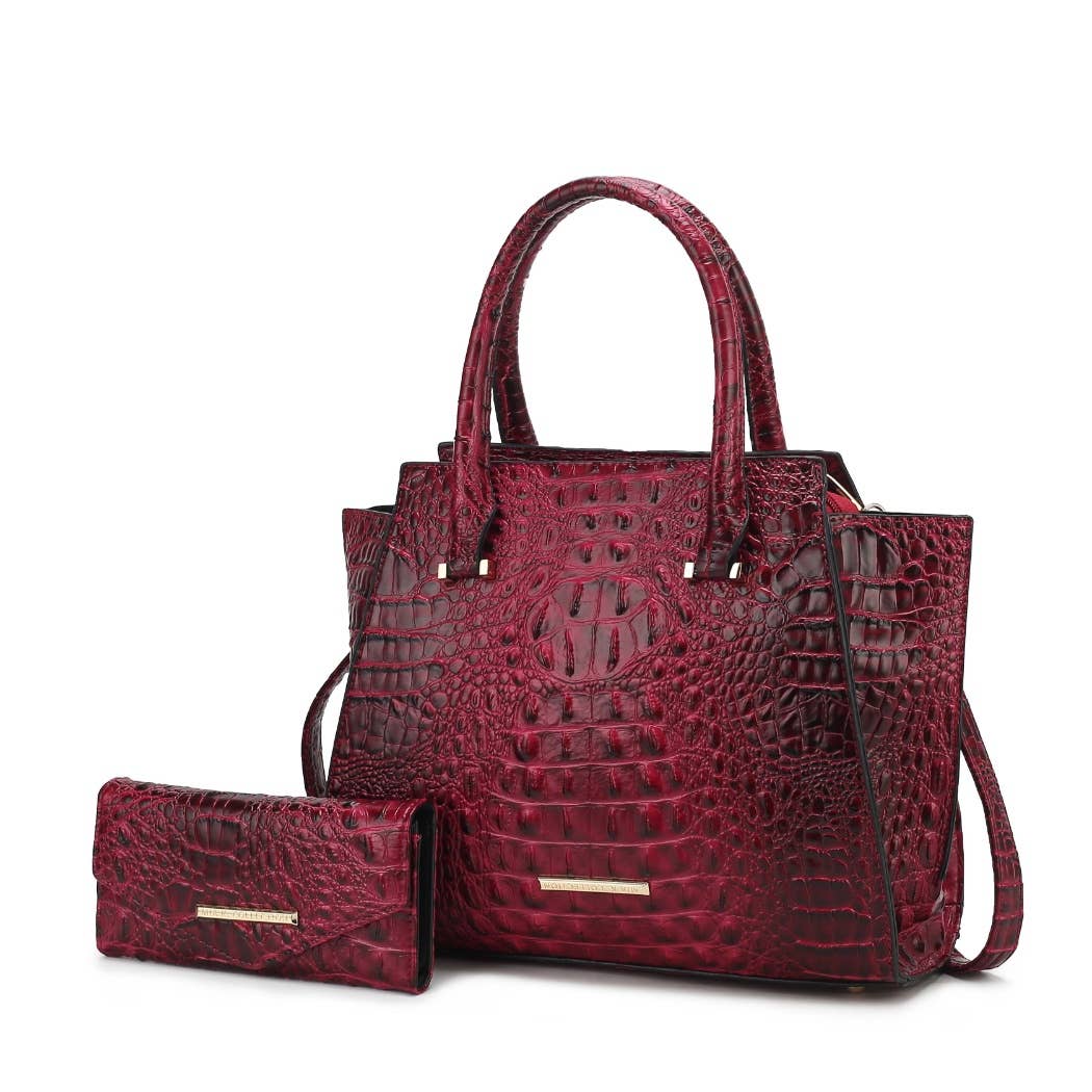 MKF Viridiana Croc-Embossed Tote with Wallet Women's Handbag