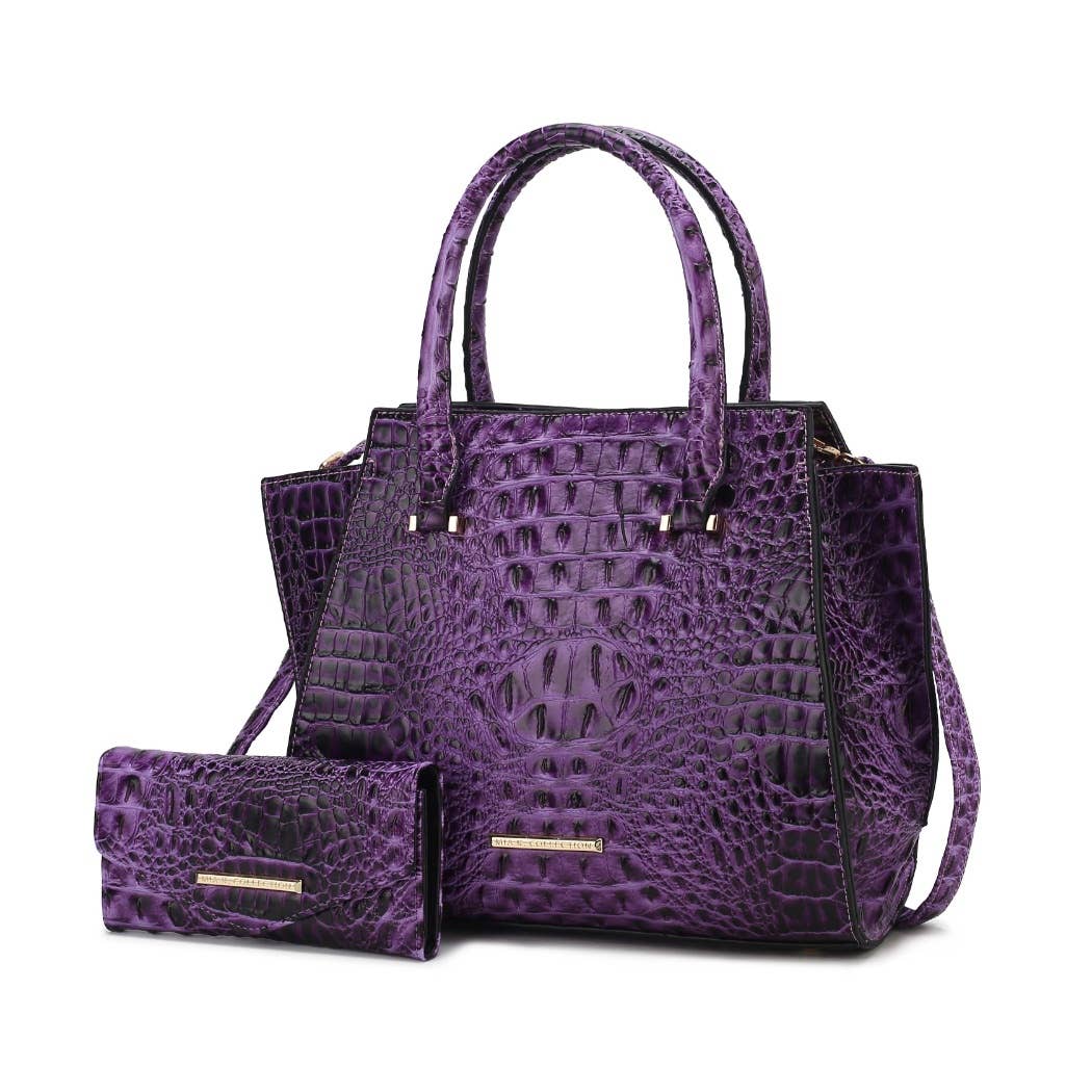 MKF Viridiana Croc-Embossed Tote with Wallet Women's Handbag