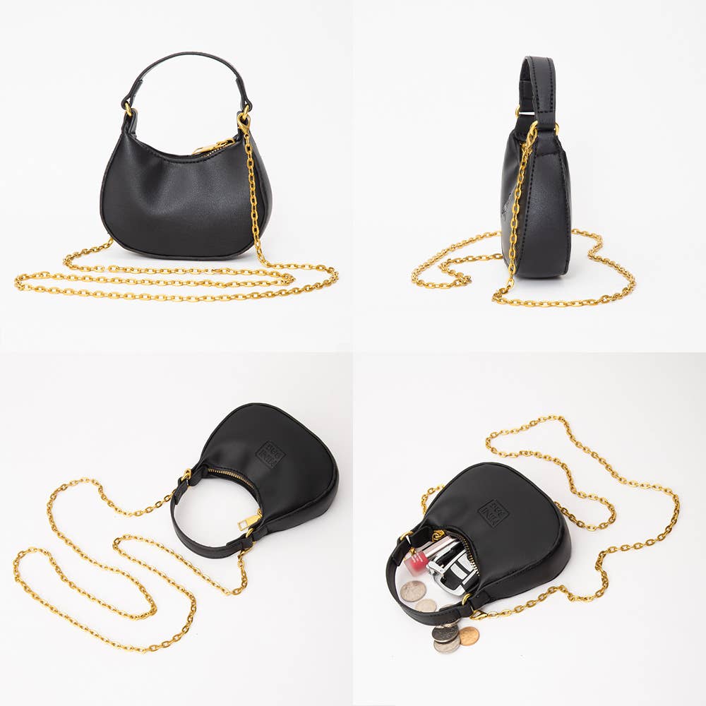 Faux Leather Chic Mini Hobo/Crossbody Handbag (20251231FSB10725)