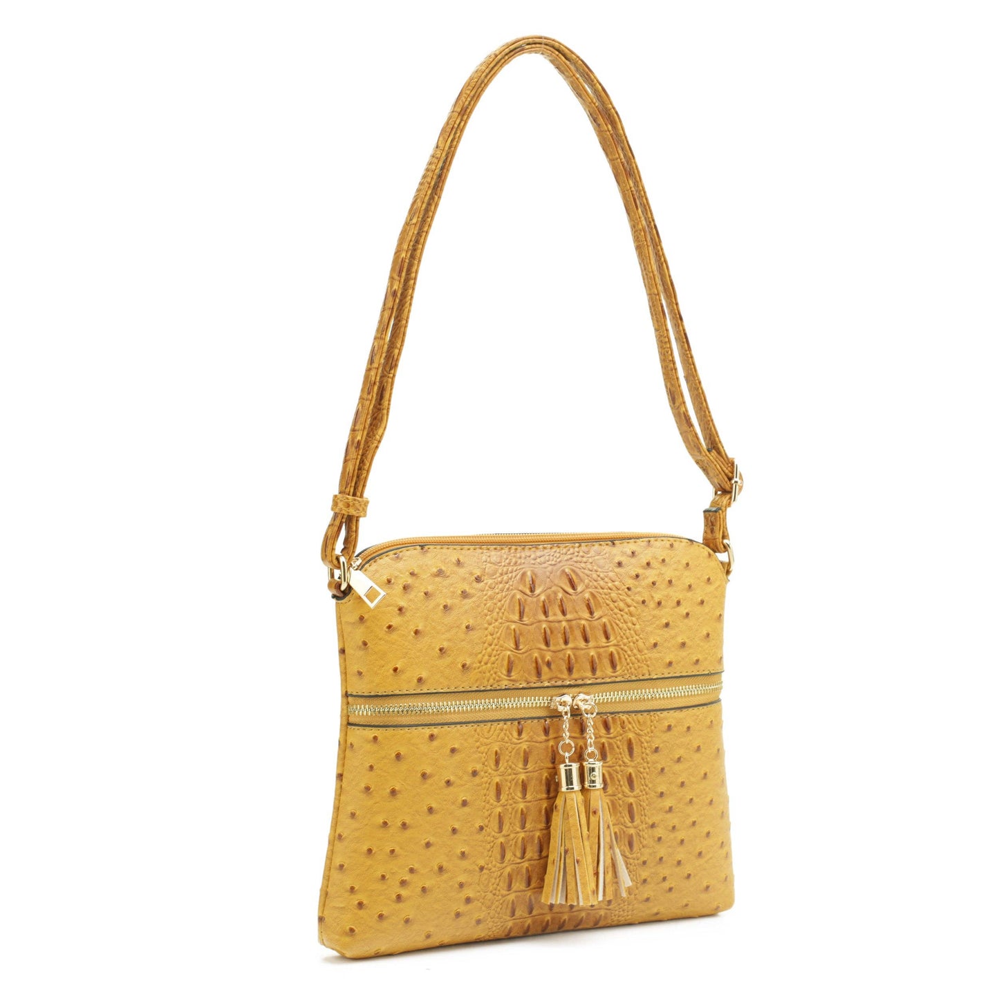 Ostrich Crossbody with Tassel by Poppi (20260311LM19651)