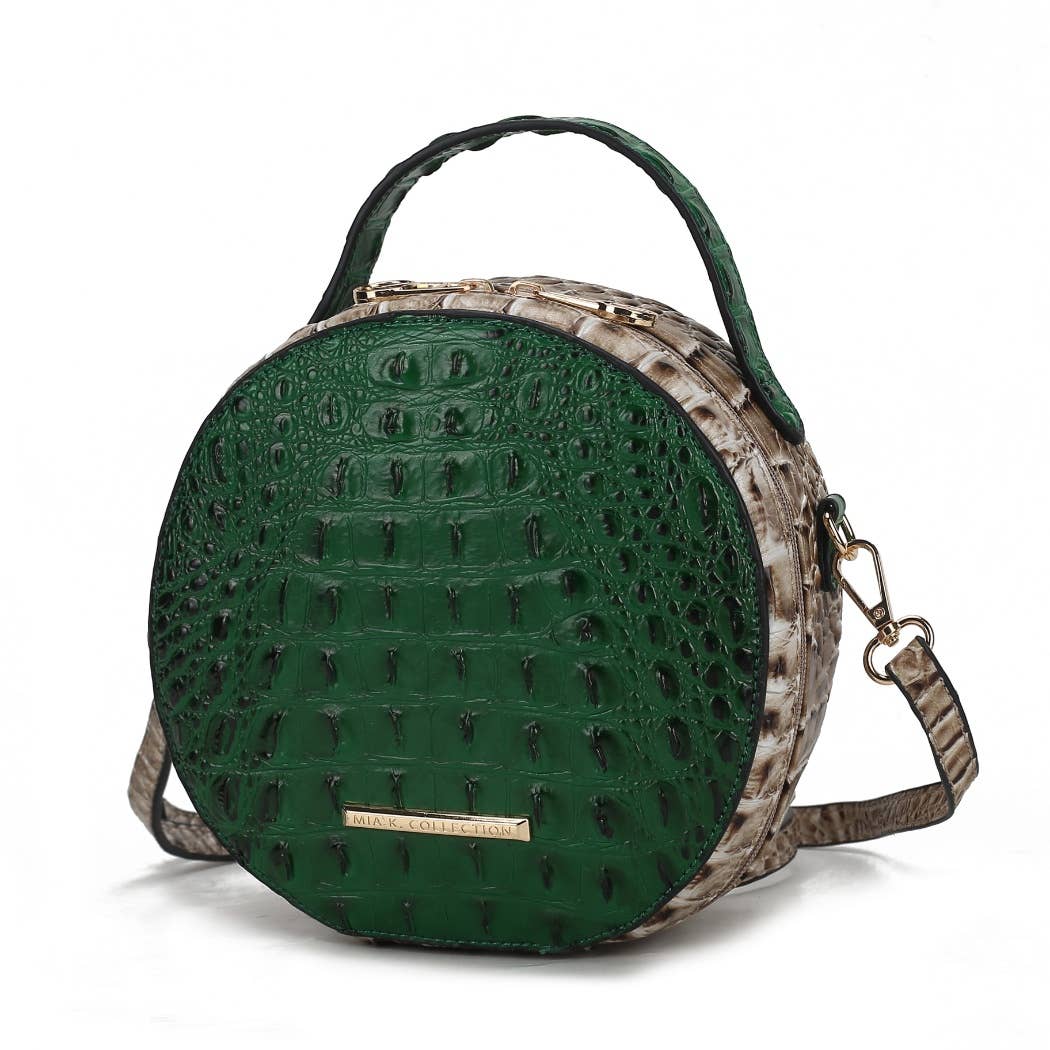 MKF Ynnari Women's Crossbody Chic Round Croc-Embossed (20260122MKFL508)