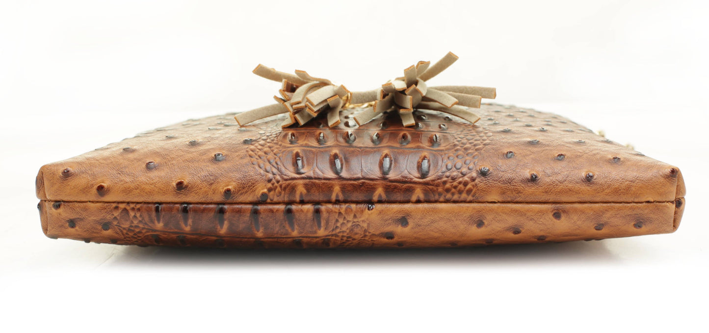 Ostrich Crossbody with Tassel by Poppi (20260311LM19651)