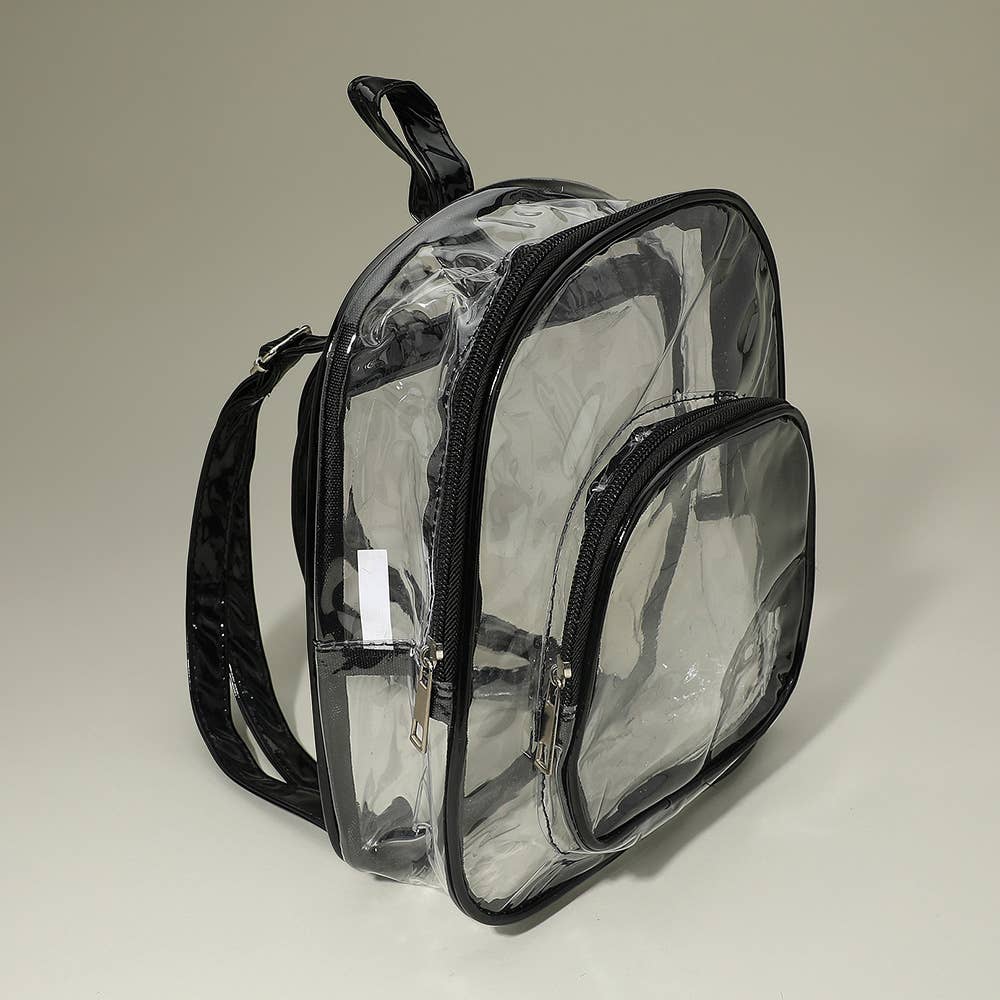 Front Pocket Transparent Backpack Bag (20251231FSB1357A)