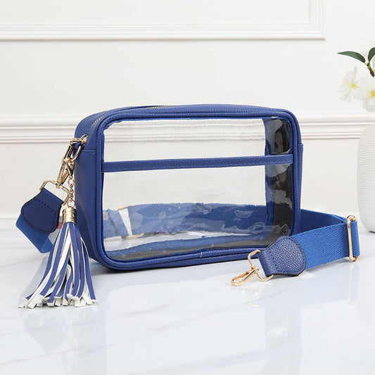 Faux Leather Transparent Rectangular Crossbody - 20260812FSB10431