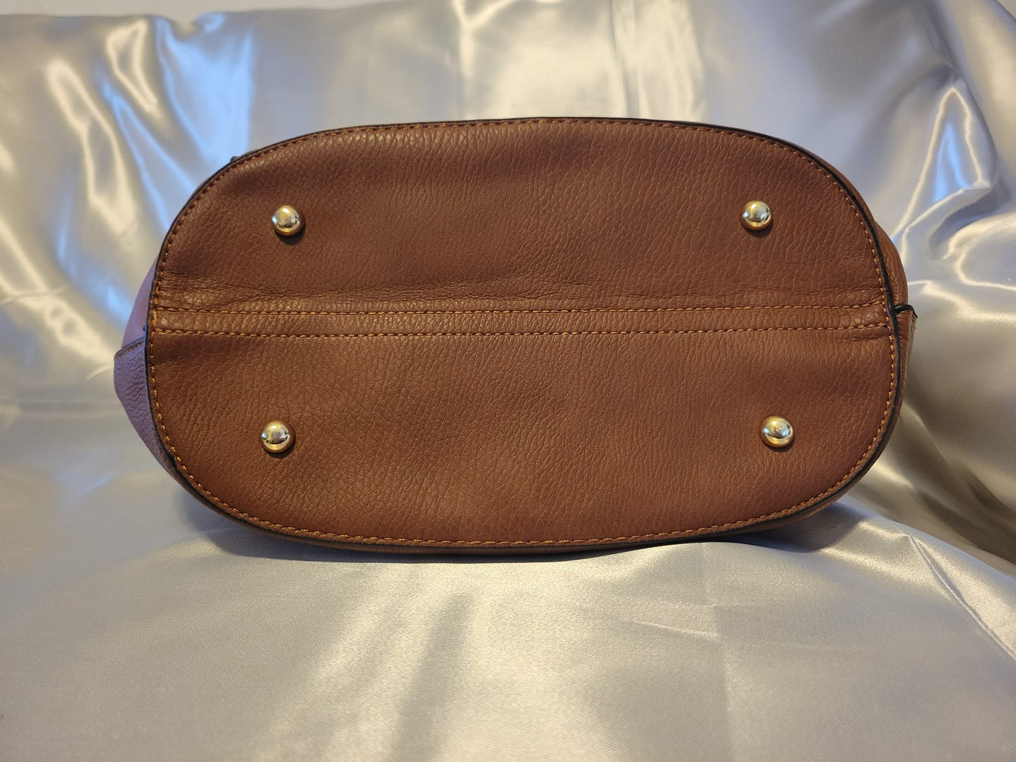 Imogene Two-Toned Whip Stitches Vegan Leather Bag and Wallet by MKF (021723X611COG)