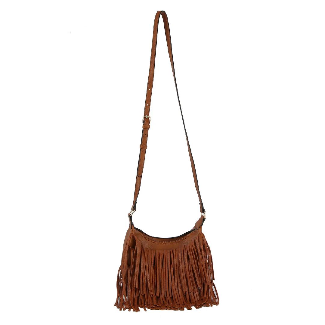 Brown Fringy Bag