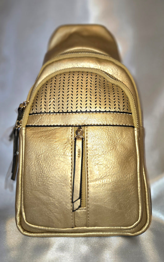 Le Miel Gold Metallic Sling Bag (20250901LY1221Z)