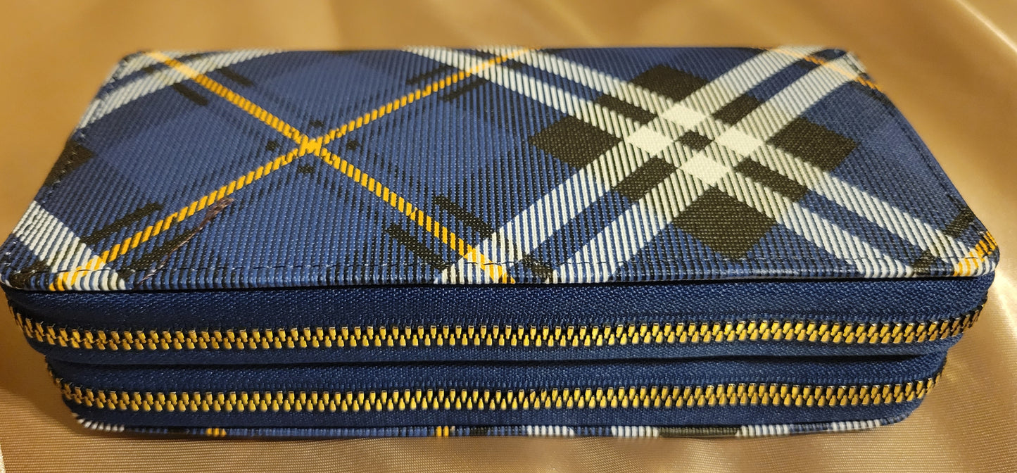 Plaid Purse Plus Wallet - Blue (1118231918BP)