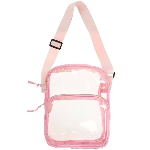 Clear Transparent Stadium-Approved Crossbody (BAG 14222PK)