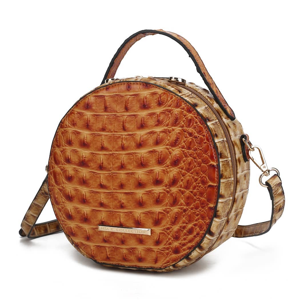 MKF Ynnari Women's Crossbody Chic Round Croc-Embossed (20260122MKFL508)