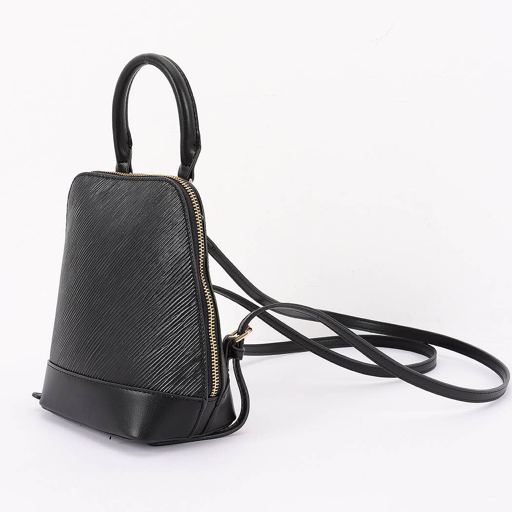 Hello 3 a.m. Faux Leather Zip Backpack - 20260701HPC6646