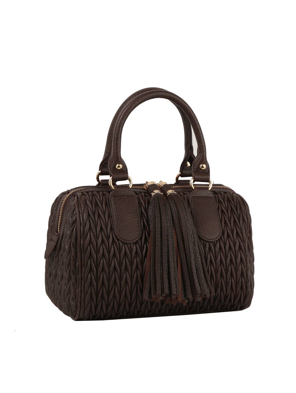 Calin Collection Braided Boston Bag - 20260801JY0499