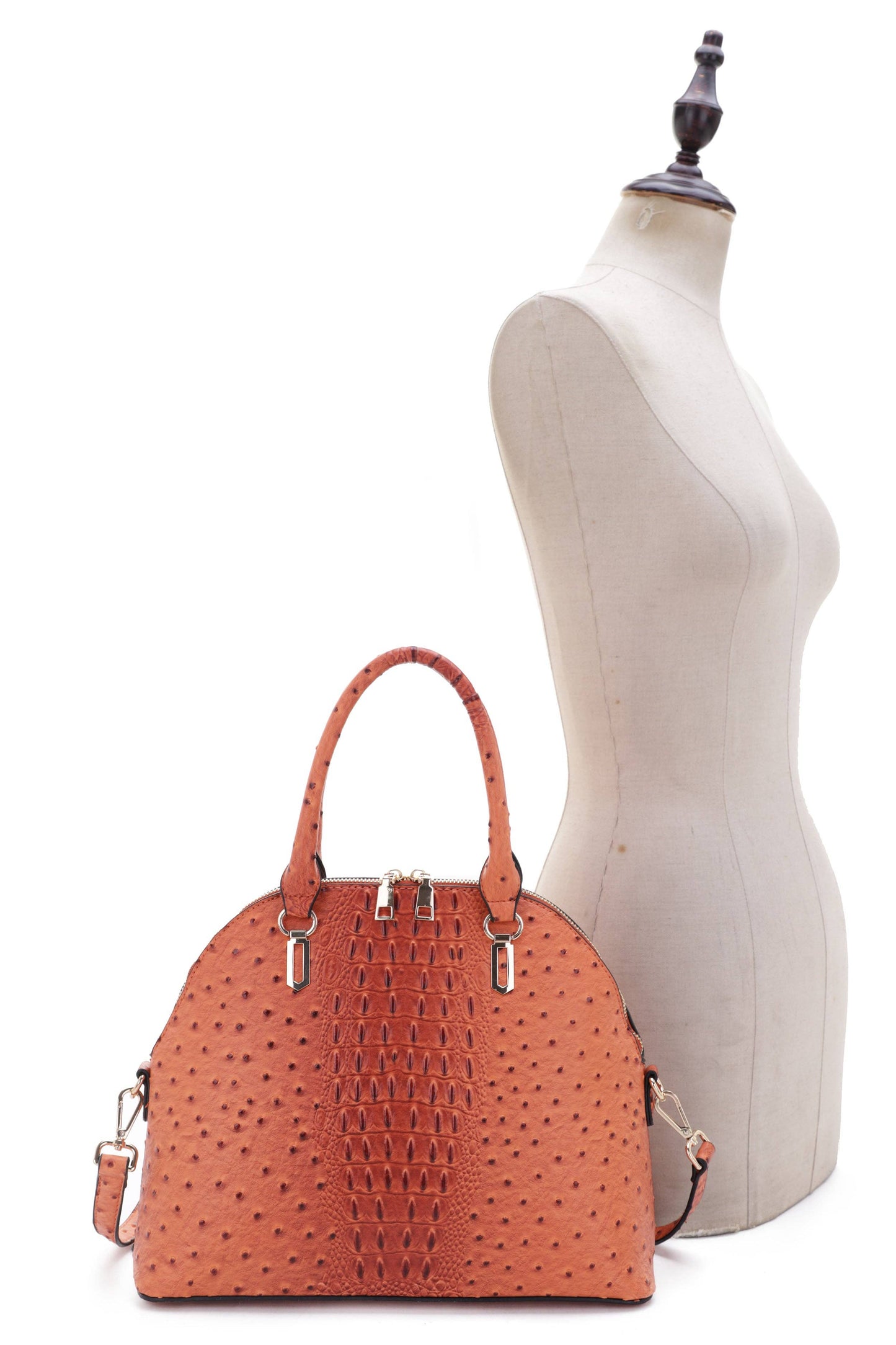 Ostrich Dome Satchel Bag by Isabelle (20260311LM20527)