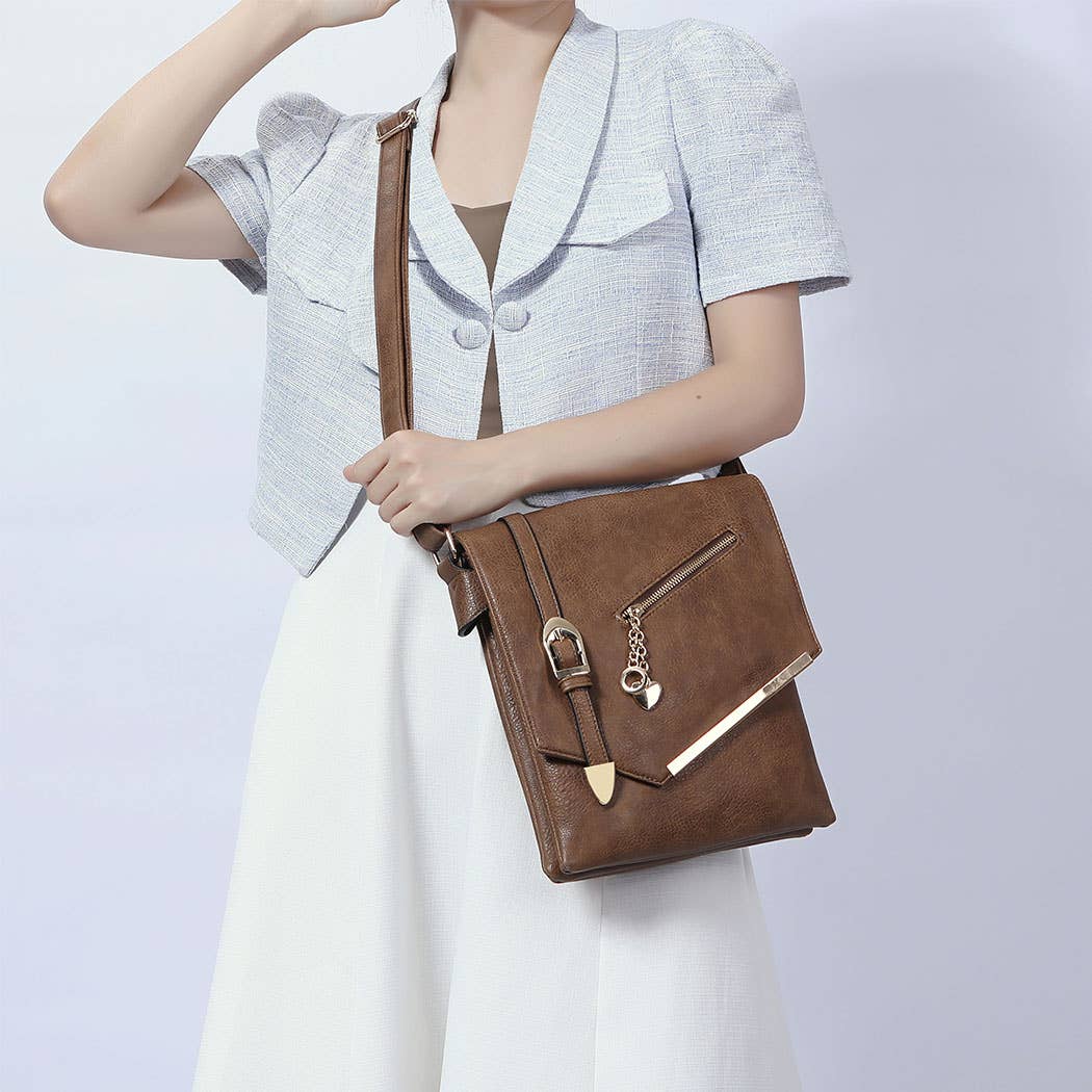 Jasmine Women's Crossbody Handbag Vegan Leather By Mia K
