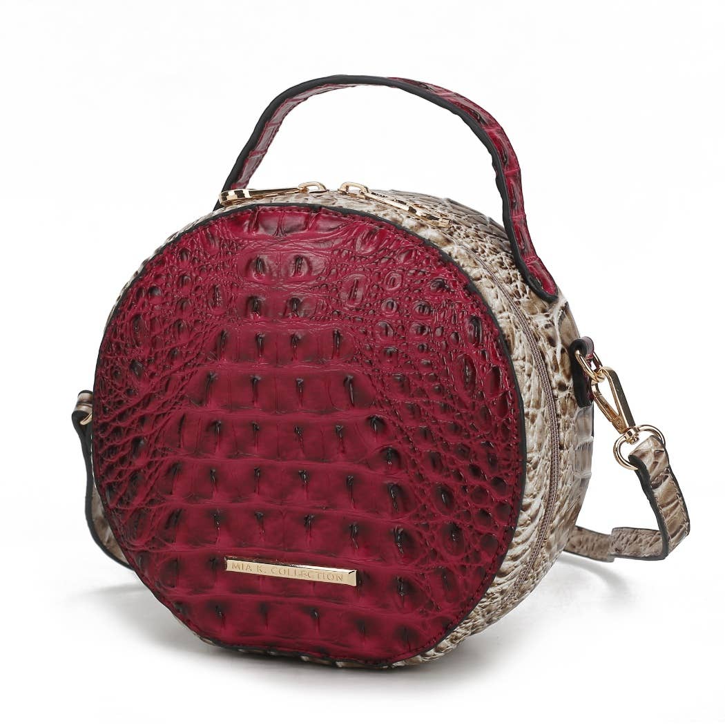 MKF Ynnari Women's Crossbody Chic Round Croc-Embossed (20260122MKFL508)