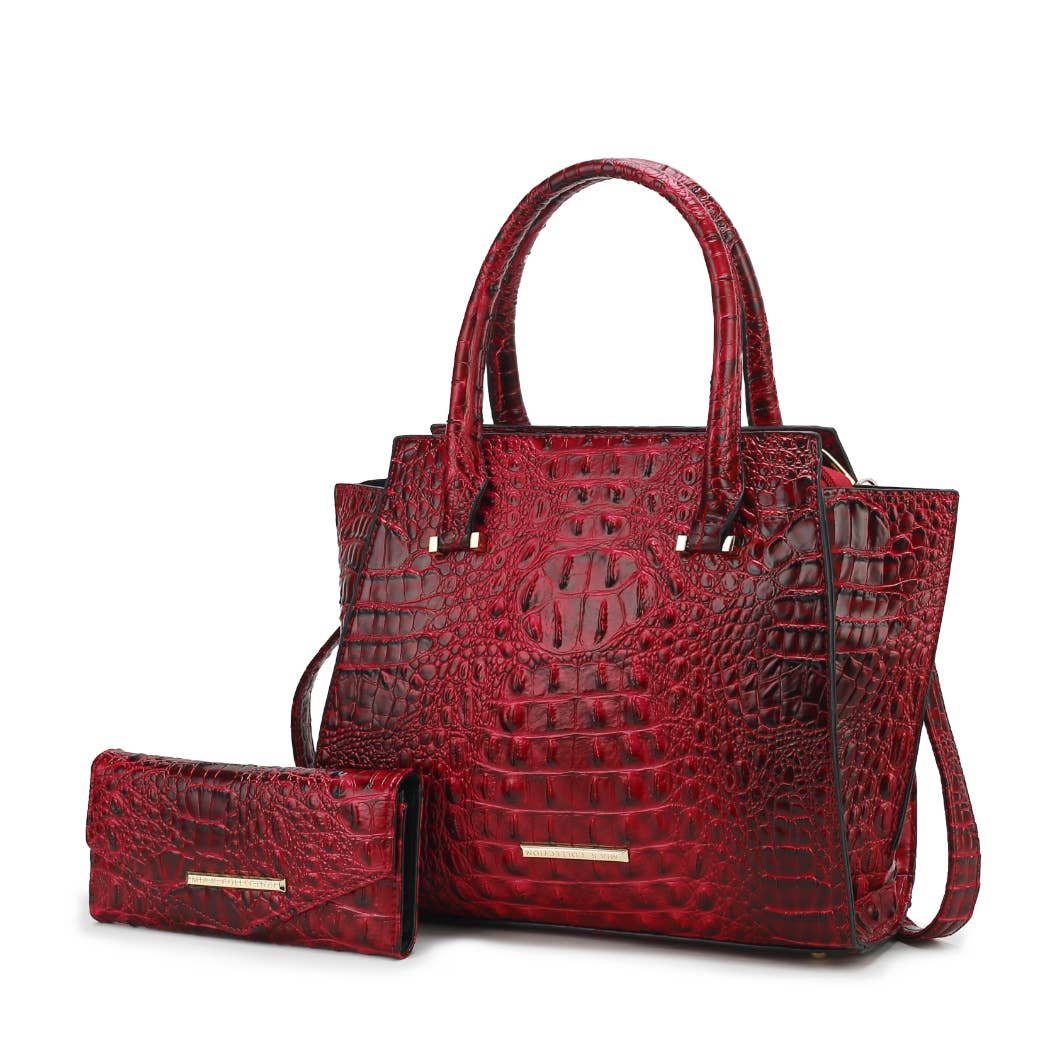 MKF Viridiana Croc-Embossed Tote with Wallet Women's Handbag