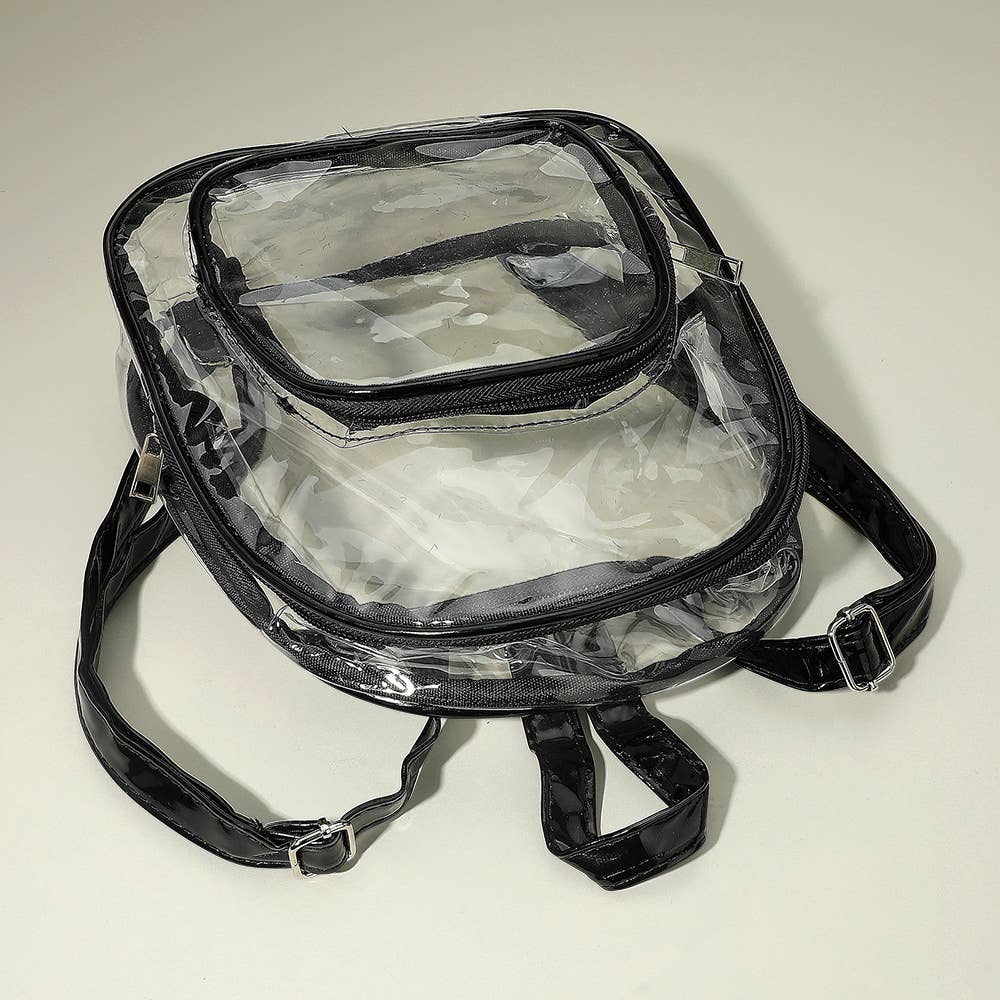 Front Pocket Transparent Backpack Bag (20251231FSB1357A)