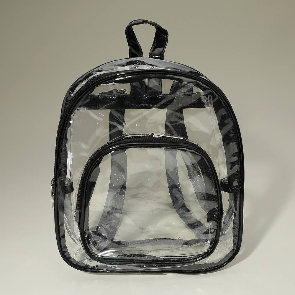 Front Pocket Transparent Backpack Bag (20251231FSB1357A)