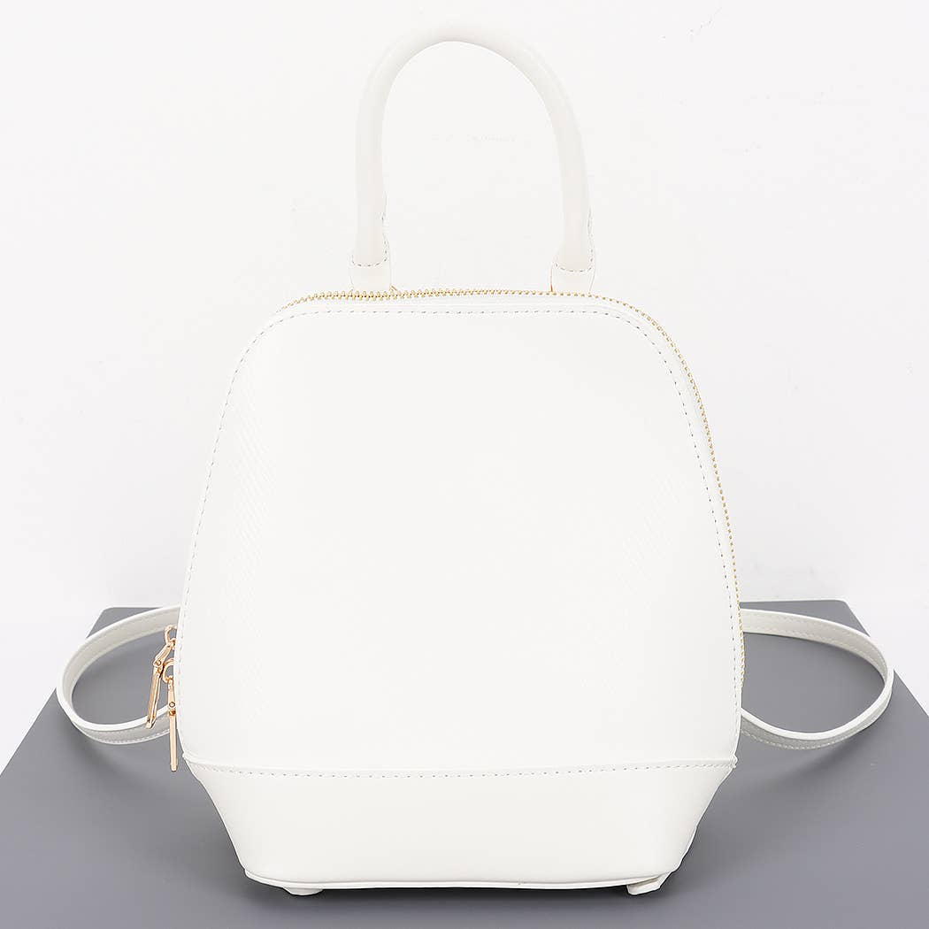 Hello 3 a.m. Faux Leather Zip Backpack - 20260701HPC6646