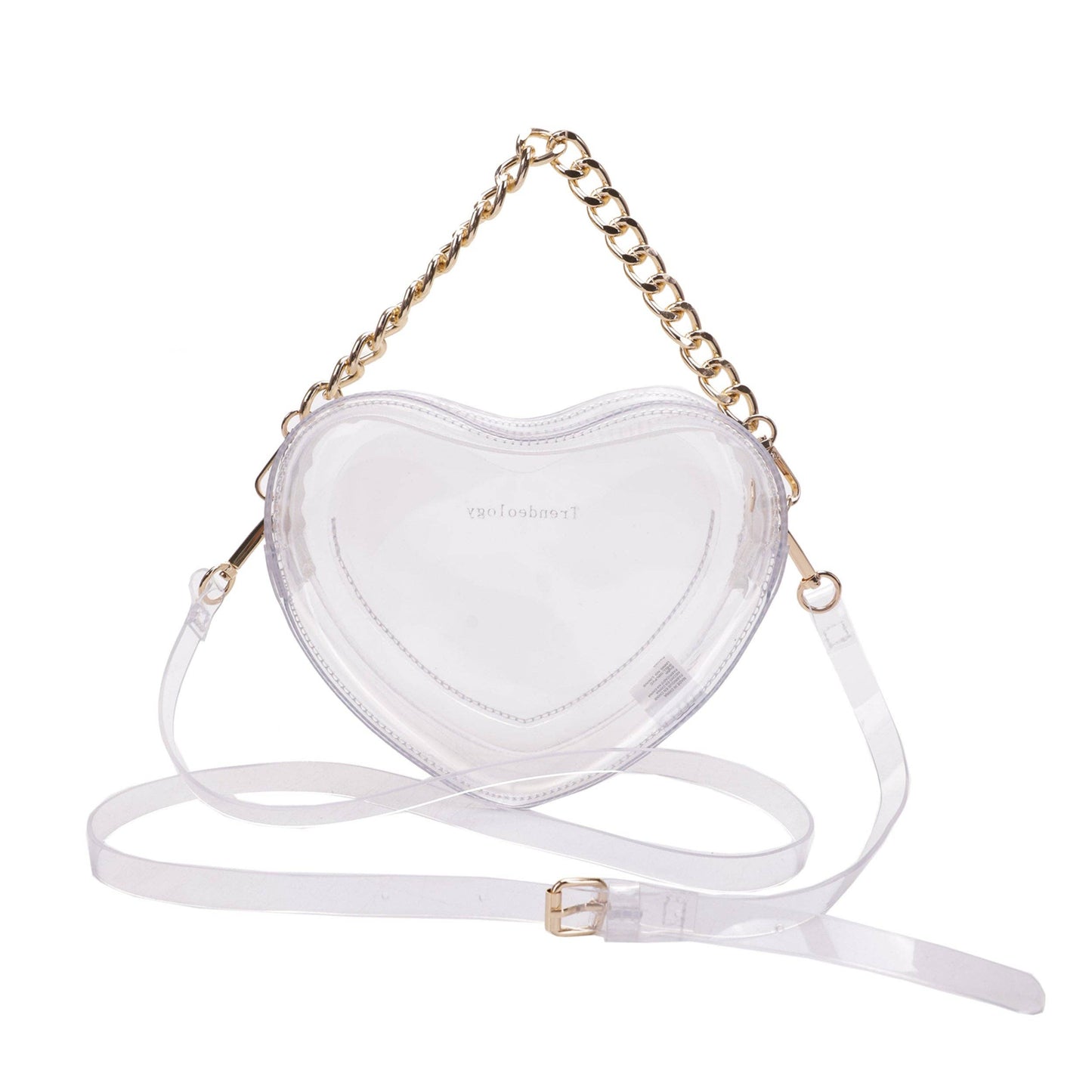 Clear Heart-Shaped Crossbody by Trendeology (20260311CL20477)